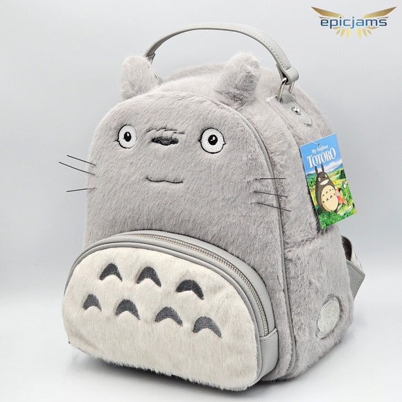 Studio Ghibli My Neighbor Totoro Smiling Cosplay Figural Gray Backpack Bag New